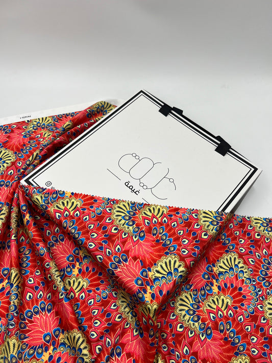 قماش حرير جاكار فاخر | Jacquard Silk Fabric – غيمة Ghaimah