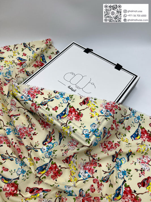 قماش قطن ليبرتي طبيعي | Cotton Fabric - غيمة Ghaimah