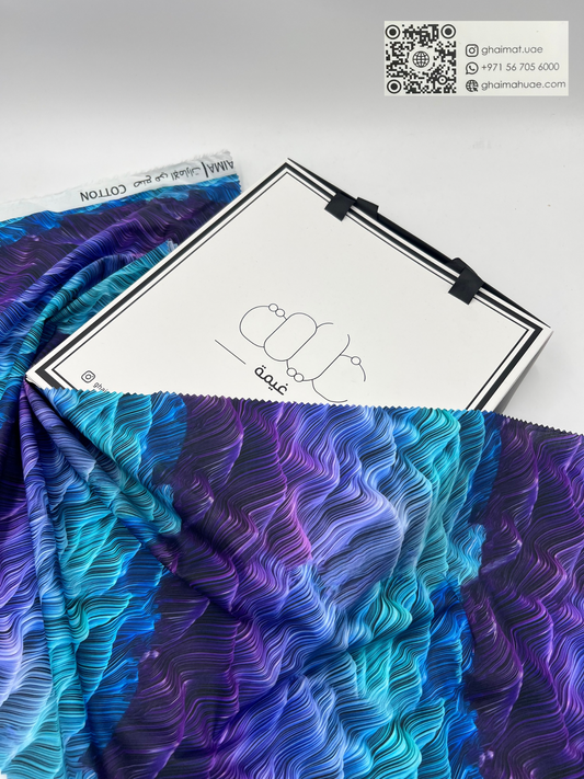 قماش حرير جاكار فاخر | Jacquard Silk Fabric – غيمة Ghaimah