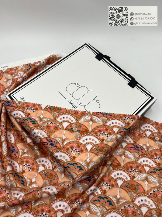 قماش حرير جاكار فاخر | Jacquard Silk Fabric – غيمة Ghaimah