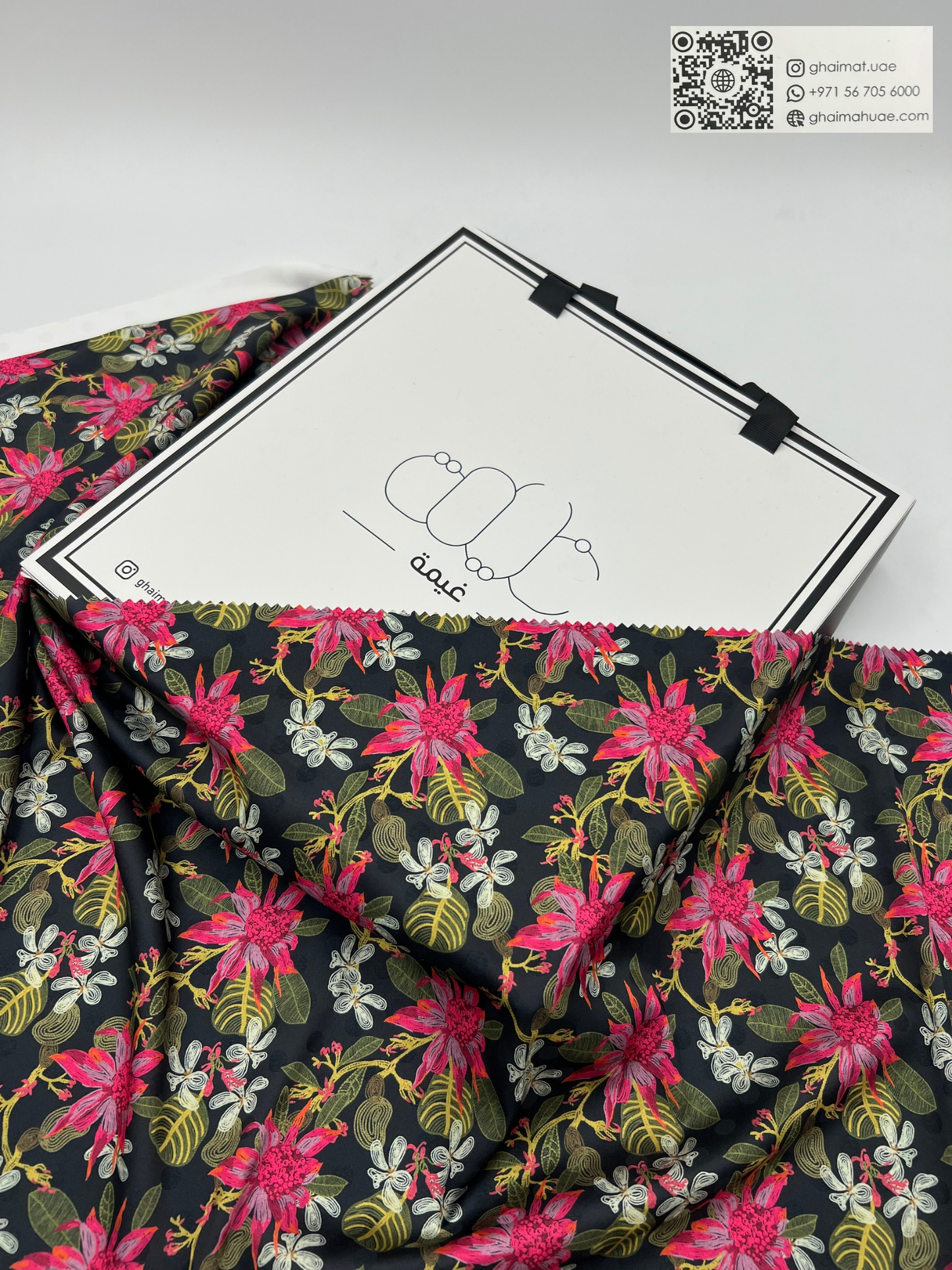 قماش حرير جاكار فاخر | Jacquard Silk Fabric – غيمة Ghaimah