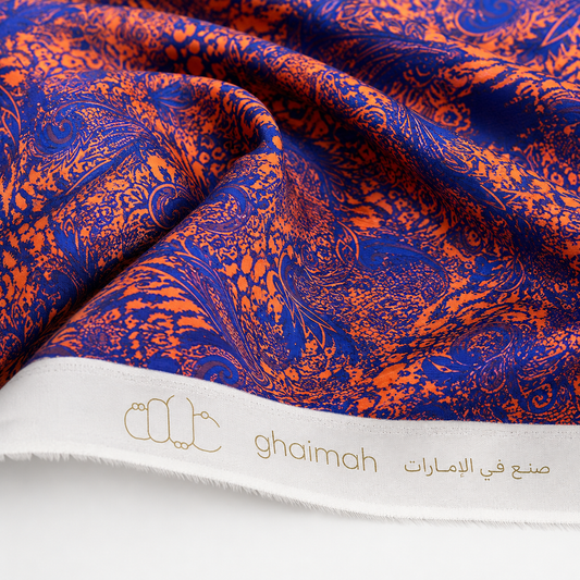 قماش حرير جاكار فاخر | Jacquard Silk Fabric – غيمة Ghaimah