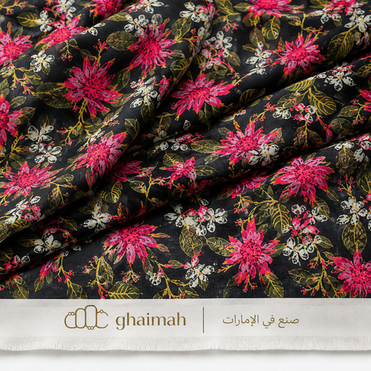قماش حرير جاكار فاخر | Jacquard Silk Fabric – غيمة Ghaimah
