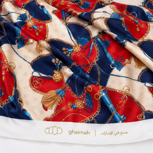 قماش حرير جاكار فاخر | Jacquard Silk Fabric – غيمة Ghaimah