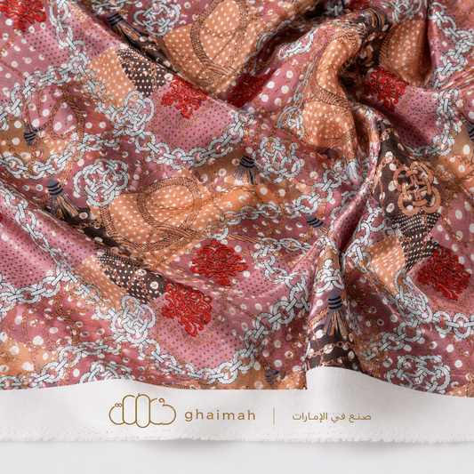 قماش حرير جاكار فاخر | Jacquard Silk Fabric – غيمة Ghaimah
