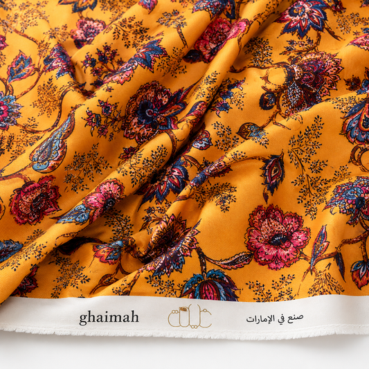 قماش حرير مطفي فاخر | Matt Silk Fabric - غيمة Ghaimah