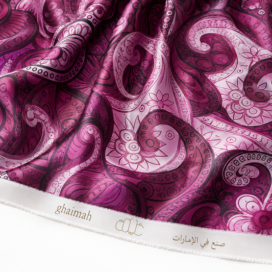 قماش حرير مطفي فاخر | Matt Silk Fabric - غيمة Ghaimah